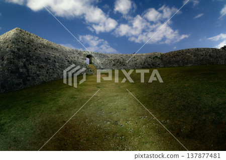 Zakimi Castle Ruins: An ancient castle of the Ryukyu Kingdom. 137877481