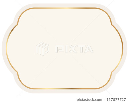 Ornate vintage frame with elegant border details. Classic decorative label ideal for luxury badges, premium certificates, royal emblems, antique designs. Vector illustration Ornate vintage frame with elegant border details. Classic decorative label ideal for luxury badges, premium certificates, royal emblems, antique designs. Vector illustration 137877727