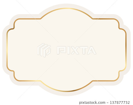 Elegant vintage label with ornate border and decorative frame elements, perfect for luxury branding, classic badges, or retro design projects with timeless appeal. Vector illustration Elegant vintage label with ornate border and decorative frame elements, perfect for luxury branding, classic badges, or retro design projects with timeless appeal. Vector illustration 137877732