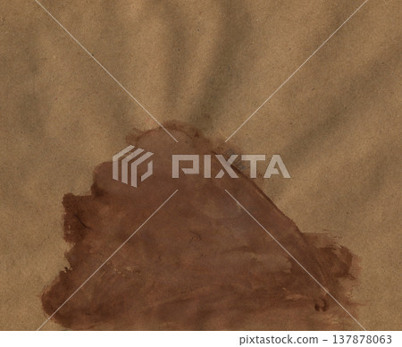 Abstract Brown Stain on Paper Texture for Creative Backgrounds and Design Elements, Isolated 137878063