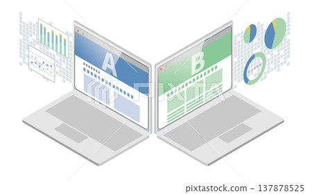 Image of an A/B test comparing laptops Image of an A/B test comparing laptops 137878525