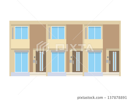 傳統日式房屋外觀插圖 137878891
