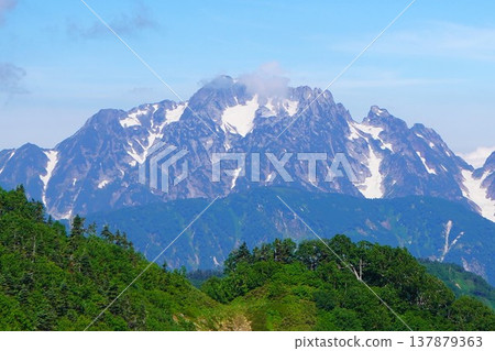 Mount Tsurugi from Mount Jigatake Mount Tsurugi from Mount Jigatake 137879363