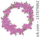 Moss phlox wreath materials 137879862