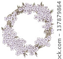 Moss phlox wreath materials 137879864