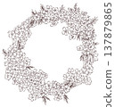 Moss phlox wreath materials 137879865