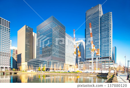 Tokyo Station, Marunouchi: High-rise building construction site Tokyo Station, Marunouchi: High-rise building construction site 137880120