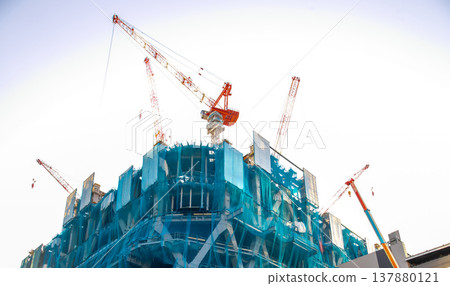 Skyscraper construction site Skyscraper construction site 137880121