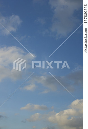 Late afternoon skyscape with clouds 137880228