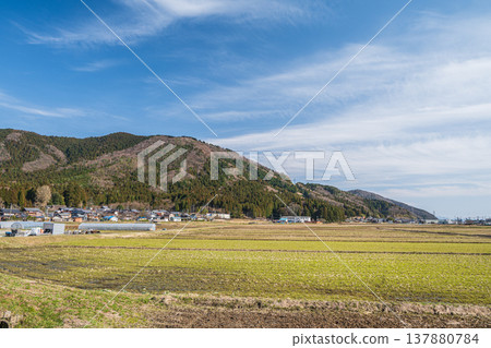 滋賀縣長濱市西夏齋町奧地區琵琶湖的田園風光 滋賀縣長濱市西夏齋町奧地區琵琶湖的田園風光 137880784