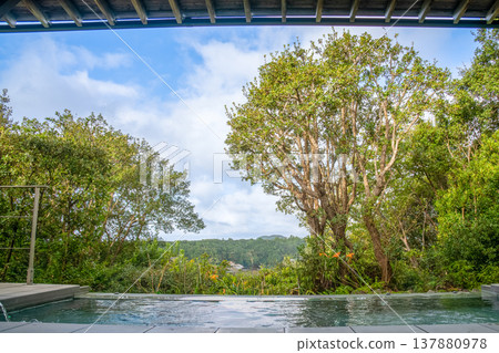 Open-air bath, inn, hot spring, image Open-air bath, inn, hot spring, image 137880978