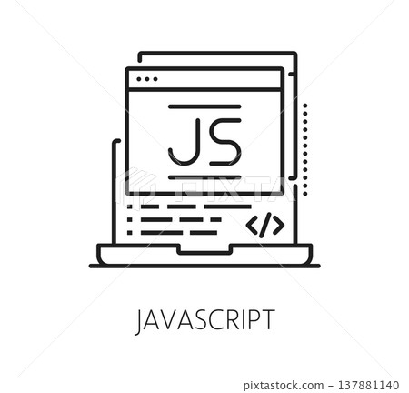 Software program code icon of javascript folder with JS html or CSS programming, vector pictogram. Javascript thin line icon for java script program framework or web developer digital technology Software program code icon of javascript folder with JS html or CSS programming, vector pictogram. Javascript thin line icon for java script program framework or web developer digital technology 137881140
