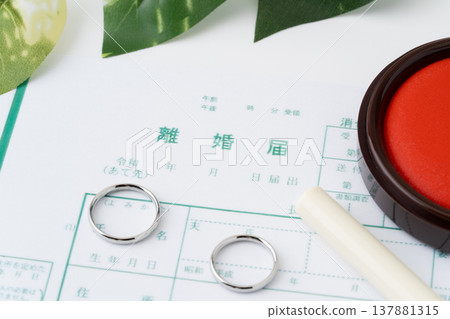 Divorce papers and two rings Divorce papers and two rings 137881315