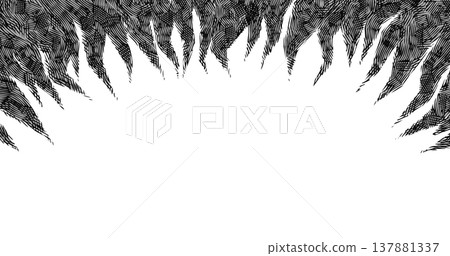 Arch-shaped lines of focus on feelings of anxiety, fear, and stress in the background. Arch-shaped lines of focus on feelings of anxiety, fear, and stress in the background. 137881337