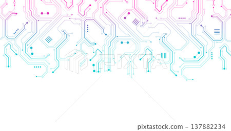 Technology Blue and pink circuit diagram concept Technology Blue and pink circuit diagram concept 137882234