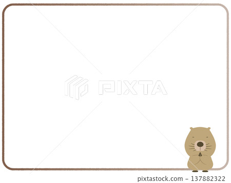 A frame of a praying beaver 137882322