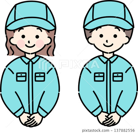 穿著工作服的人 穿著工作服的人 137882556
