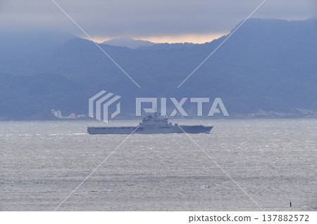 Japan Maritime Self-Defense Force, Uraga Channel, Shimokita, LST-4002 Transport Ship Japan Maritime Self-Defense Force, Uraga Channel, Shimokita, LST-4002 Transport Ship 137882572