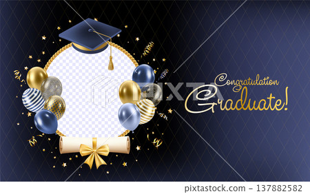 Realistic Blue graduate caps set. 3D Graduation Doctoral hat. Realistic Blue graduate caps set. 3D Graduation Doctoral hat. 137882582