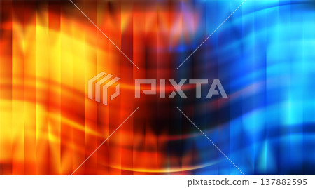 Ice fire bg. Red and blue ribbed glass background. Ice fire bg. Red and blue ribbed glass background. 137882595