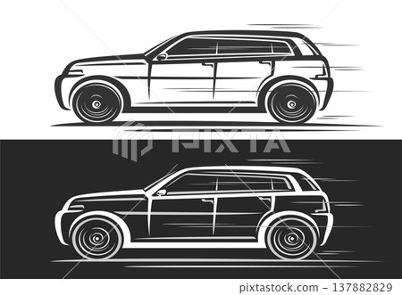 Vector logo for SUV Car Vector logo for SUV Car 137882829