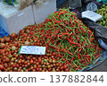Chili peppers for sale at the market 137882844