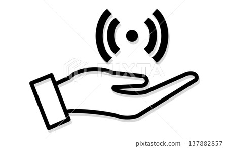 Palm vein authentication icon illustration (Digital Inclusion) Palm vein authentication icon illustration (Digital Inclusion) 137882857