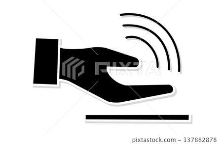 Palm vein authentication icon illustration (Digital Inclusion) Palm vein authentication icon illustration (Digital Inclusion) 137882878