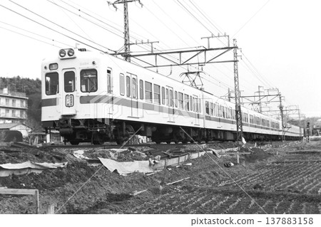 小田急電鐵2484次和5153次列車,開往箱根湯本和江之島的聯掛特快列車,柿尾-鶴川,1982年3月14日。 小田急電鐵2484次和5153次列車,開往箱根湯本和江之島的聯掛特快列車,柿尾-鶴川,1982年3月14日。 137883158