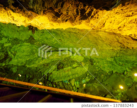Groundwater flowing through the cave Groundwater flowing through the cave 137883243