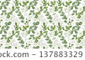 Watercolor-style botanical leaf pattern background 137883329