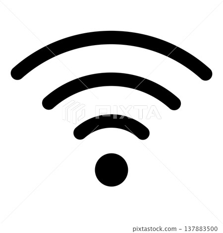 無線電波符號的簡單圖示插圖 001 137883500