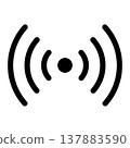 無線電波符號的簡單圖示插圖 002 137883590