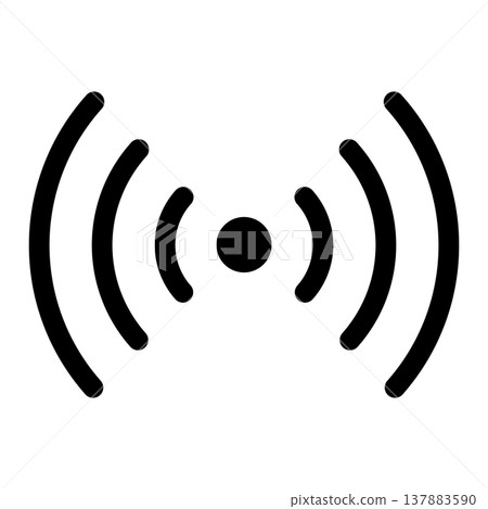 無線電波符號的簡單圖示插圖 002 137883590