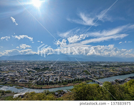 View of the Matsumoto Plain from Kobo-yama Tumulus View of the Matsumoto Plain from Kobo-yama Tumulus 137883975