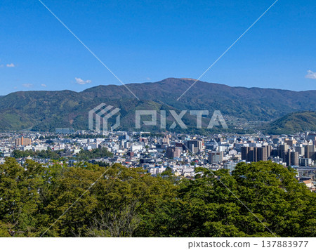View of the Matsumoto Plain from Kobo-yama Tumulus View of the Matsumoto Plain from Kobo-yama Tumulus 137883977