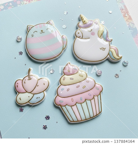 Puffy stickers, decorative stickers Puffy stickers, decorative stickers 137884164