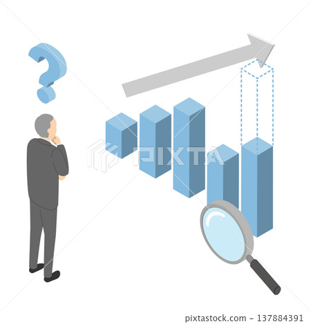 男性辦公室職員分析圖表（2）- 等距 137884391