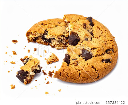碎巧克力曲奇餅乾 - 糖果圖片素材 137884422