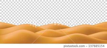 3d sand dune desert mountain for game background or abstract landscape vector texture. Sahara nature and realistic yellow hill summer travel banner. Minimalist scene, safari and golden sandy ground 3d sand dune desert mountain for game background or abstract landscape vector texture. Sahara nature and realistic yellow hill summer travel banner. Minimalist scene, safari and golden sandy ground 137885154