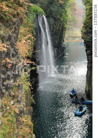 宮崎縣高千穗町高千穗峽真奈瀑布 137885156