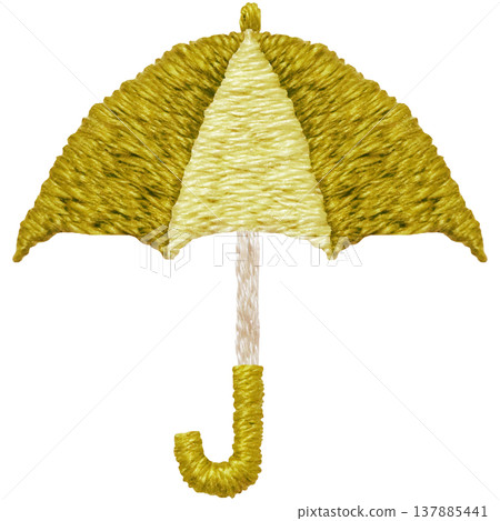 [Umbrella] Hand-embroidered illustration material 137885441