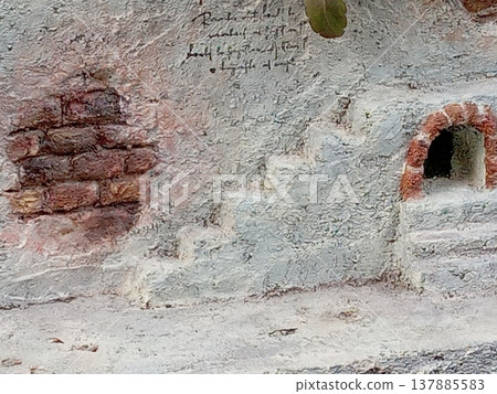 Brick wall ornament 137885583