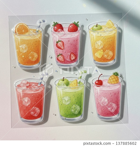 Puffy stickers, decorative stickers, juice Puffy stickers, decorative stickers, juice 137885602