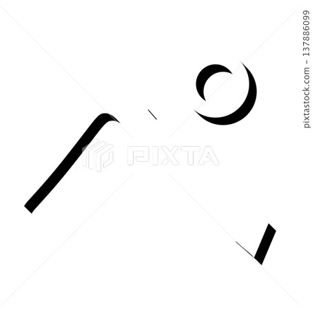 Black 3D Hiragana character "ぺ" with shadow design, shadowed black "ぺ" typography material, expressed in 3D letters Black 3D Hiragana character "ぺ" with shadow design, shadowed black "ぺ" typography material, expressed in 3D letters 137886099