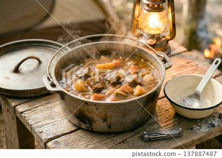 露營地的牛肉咖哩 137887487