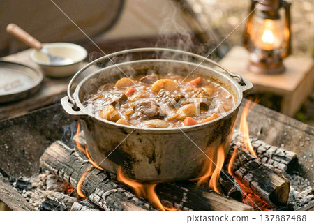 露營地的牛肉咖哩 137887488