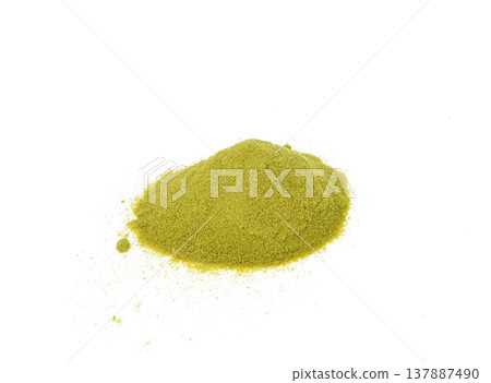 Powdered matcha green tea 137887490