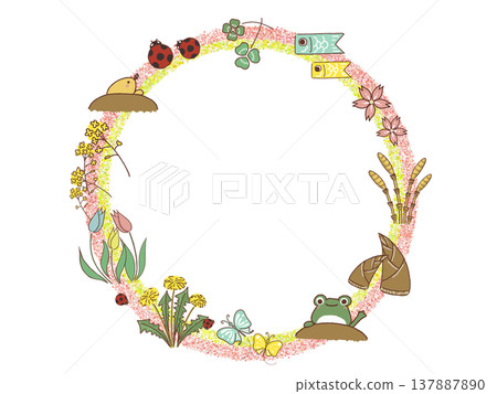 一款靈感源自春天的圓形相框。 137887890