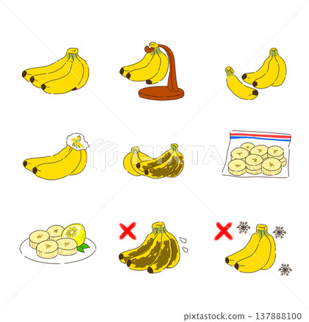 9種正確儲存香蕉的方法(延長保存期限、冷藏和冷凍技巧) 9種正確儲存香蕉的方法(延長保存期限、冷藏和冷凍技巧) 137888100